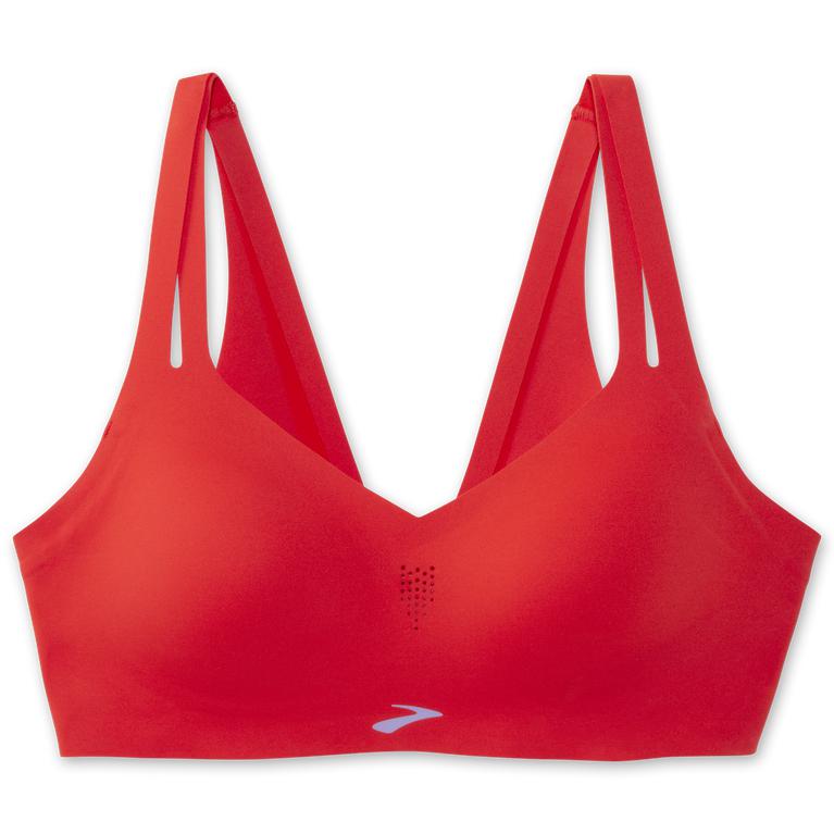 Brooks Dare Strappy Sports Women's Running Bra - Jamberry/Red (68419-AOHW)